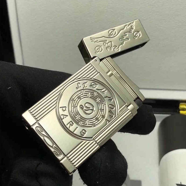 Vỏ Hột Quẹt Bật Lửa Gas Đá S.T Upon TL40B Thiết Kế Họa Tiết Đại Bàng Cổ Đại Độc Đáo - Dùng Gas Đá Cao Cấp