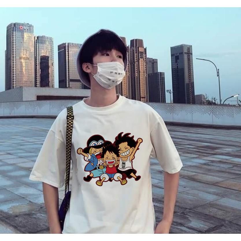 BST Áo phông unisex nam nữ in hình one piece - luffy - ace zoro ngầu hết nấc