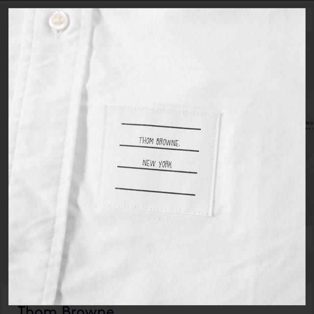THOM BROWNE SHIRT - Áo sơ mi Thom Browne Classic Grosgrain Placket Oxford