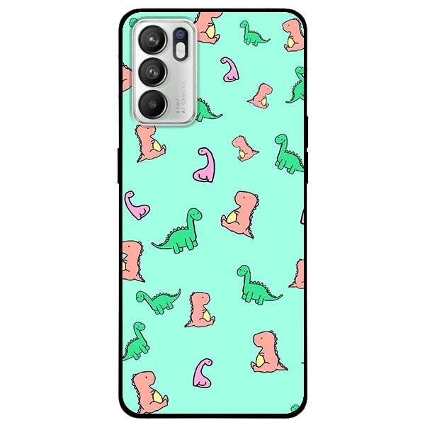 Ốp lưng dành cho Oppo Reno 6 - Reno 6 5G - Reno 6Z 5G - Họa Tiết Khủng Long