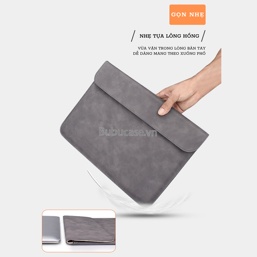 Túi Da Kháng Nước Cao Cấp Dành Cho Macbook / Laptop, Chống sốc, Thiết Kế Đơn Giản, Sang Trọng