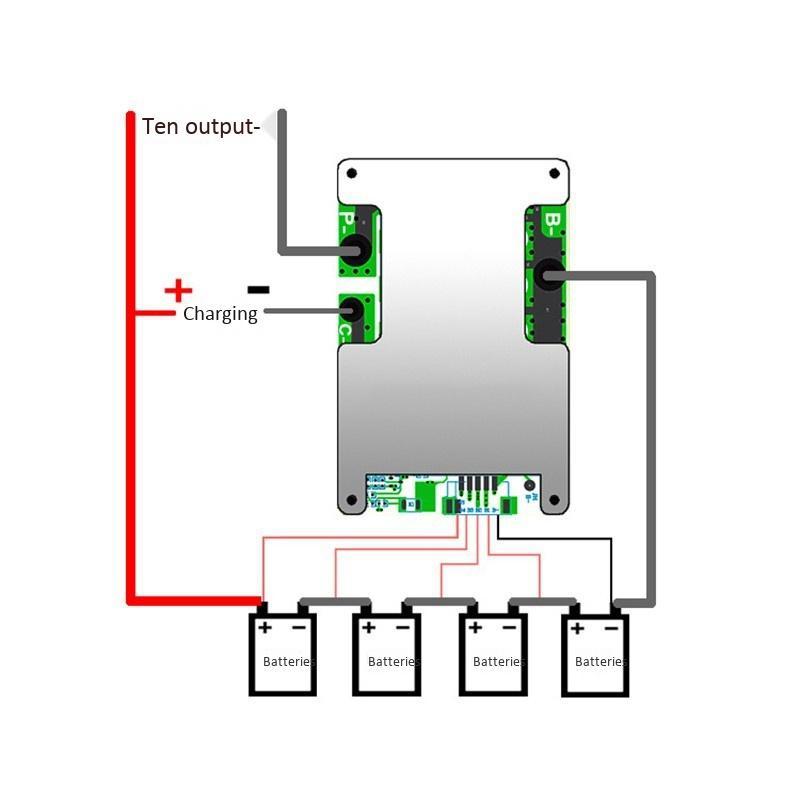 Bảng mạch bảo vệ bộ sạc pin Lithium 4S 12V 100A BMS tiện dụng