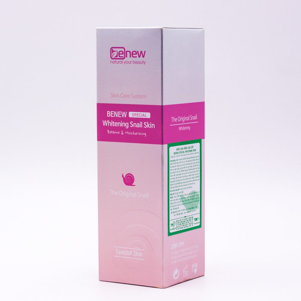 Nước hoa hồng trắng da Hàn Quốc Ốc Sên Benew Special Whitening Skin (150ml) – Hàng Chính Hãng