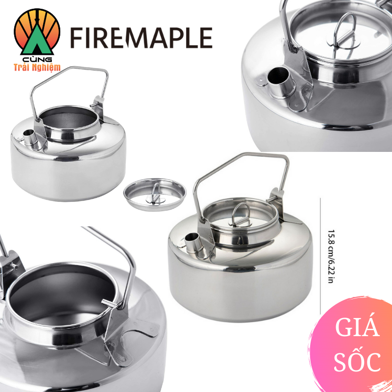 [CHÍNH HÃNG] Ấm Đun Nước 1L Antarcti Thép Không Gỉ Fire Maple Chuyên Dụng Dã Ngoại Antarcti stainless steel kettle  FMI-KETTLE01