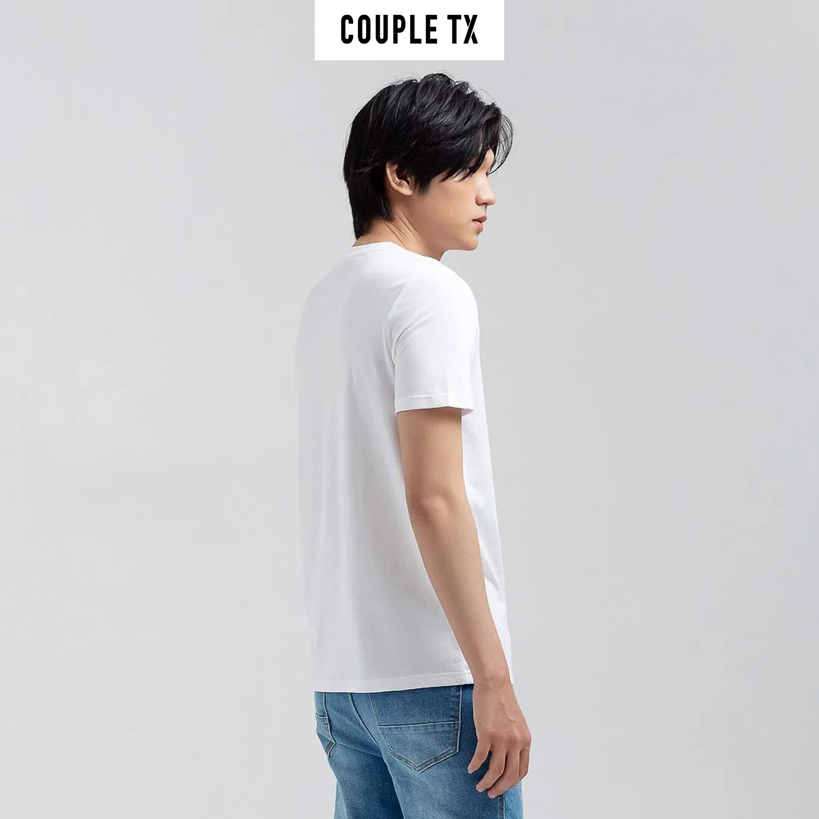 COUPLE TX - Áo Thun Nam Cổ Tròn Slim Fit Basic MTS 1231