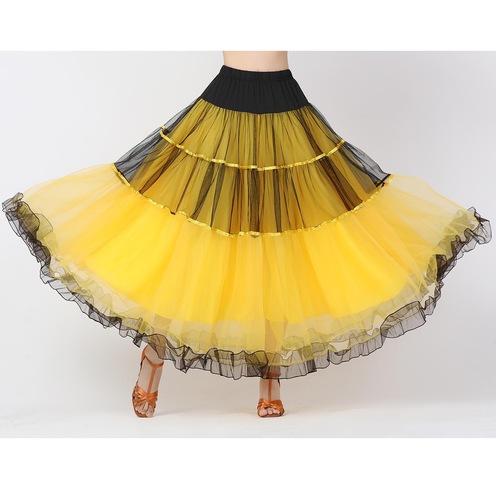 Classical Ballroom Dance Skirt Clothing Spanish Skirts Dancewear
