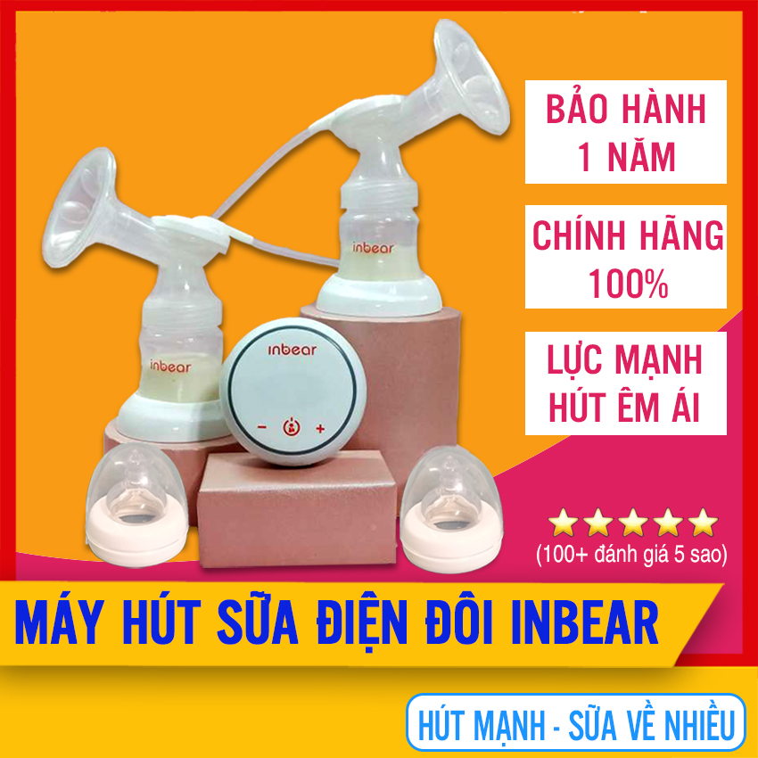 Máy Hút Sữa Điện Đôi Inbear Extra (IBE-9100), 9 Cấp Độ Hút Mạnh, 6 Cấp Độ Matxa Êm Ái, Giúp Kích Sữa Về Đều, Vắt Sữa Nhanh Cho Mẹ Sau Sinh