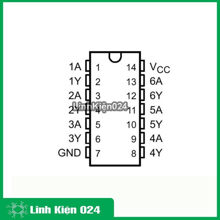 Sản Phẩm 74LS04 Hex Inverter DIP14