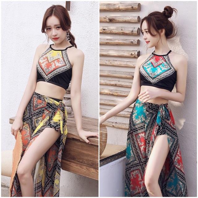 Set bộ bikini tặng kèm khăn cao cấp