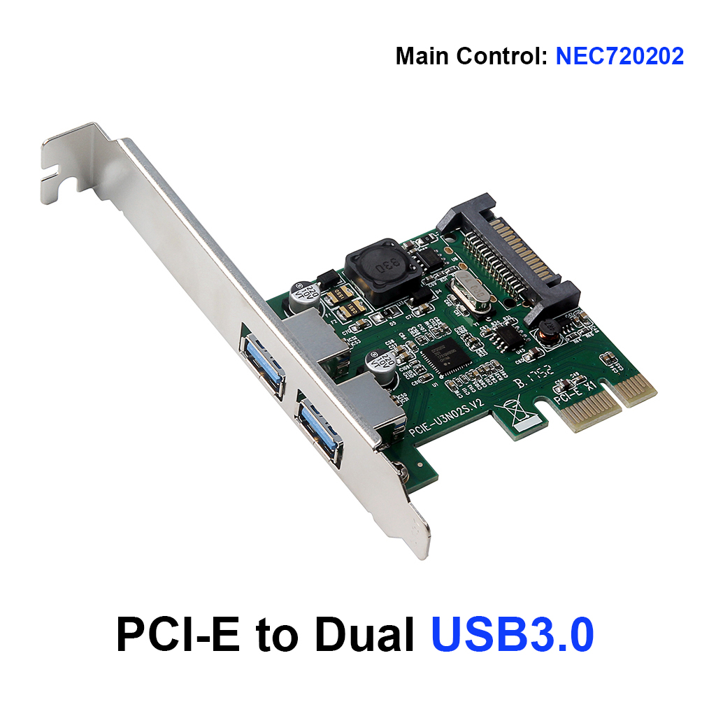 Bộ Chuyển Đổi PCI Express NEC720202 Cổng Kép PCI-E Sang USB3.0 Chip Điều Khiển Chính Cho Máy Tính Để Bàn