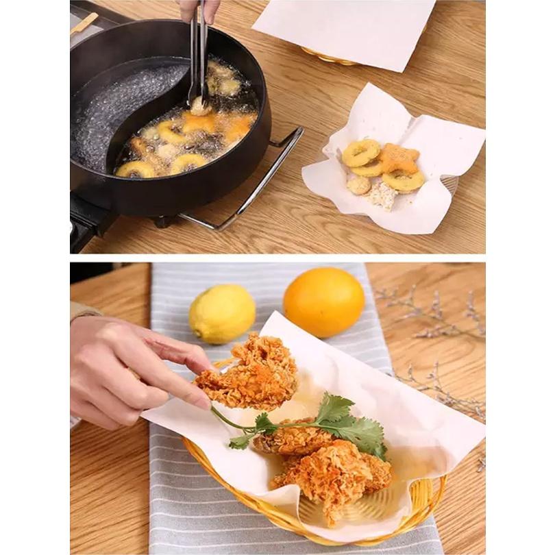 Giấy thấm dầu thực phẩm KOKUSAI Nhật Bản giấy thấm dầu ăn đồ chiên rán nhà bếp gói 20 tờ/1 túi