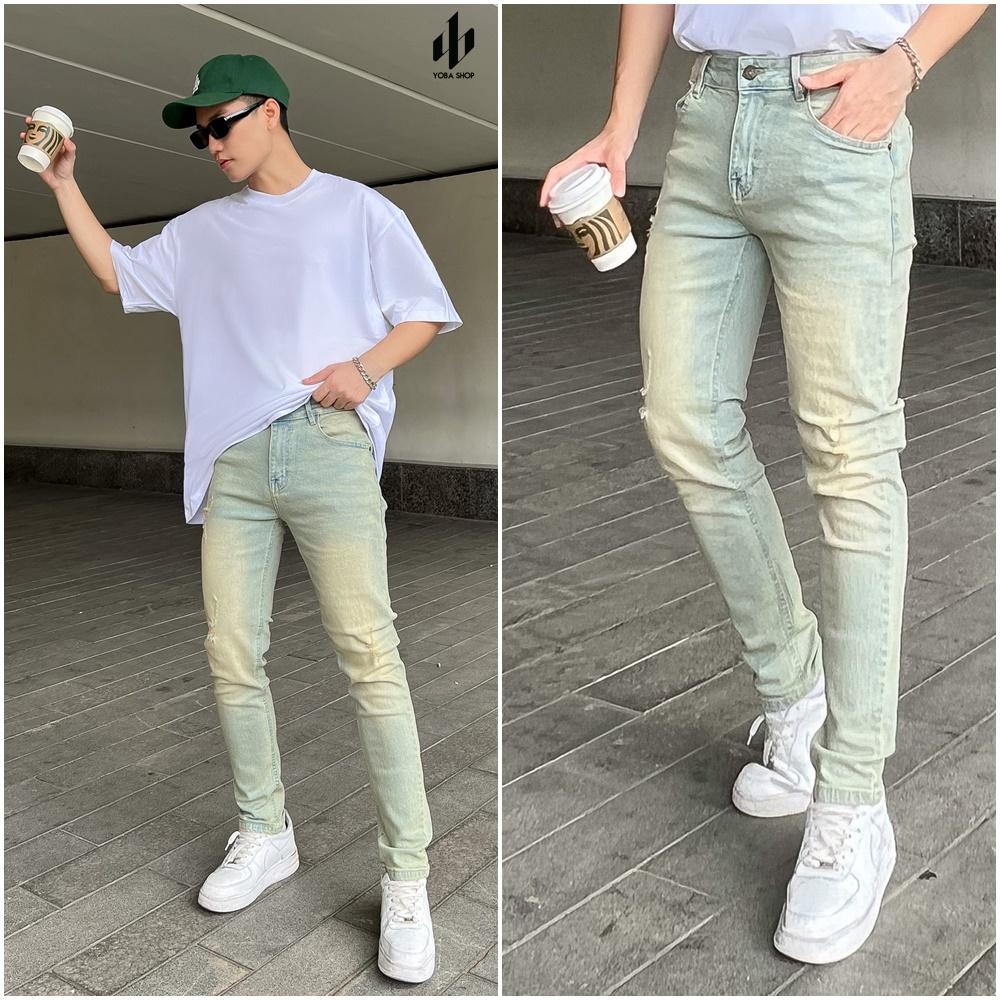 { + VOUCHER 20K} QUẦN JEANS NAM FORM SLIMFIT MÀU DIRTY WASH VẢI DÀY XỊN MỊN (ẢNH THẬT 100% BAO ĐỔI TRẢ