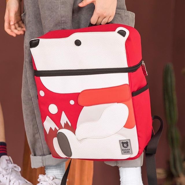 Balo Tiểu Học Chống Gù BEDDYBEAR Cute Bag Họa Tiết Gấu Bắc Cực Cho Bé YE-GAU - Hàng Chính Hãng