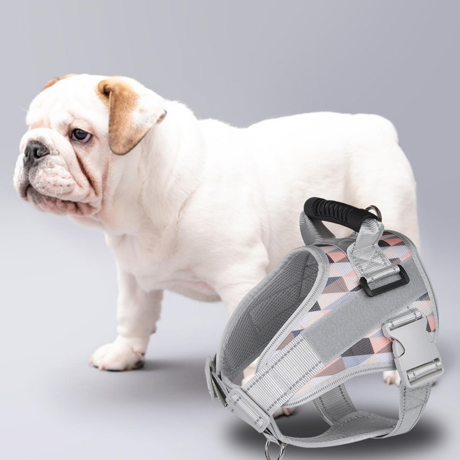 Dog Harness Vest Adjustable Traveling Walking Reflective Pet Harness No Pull