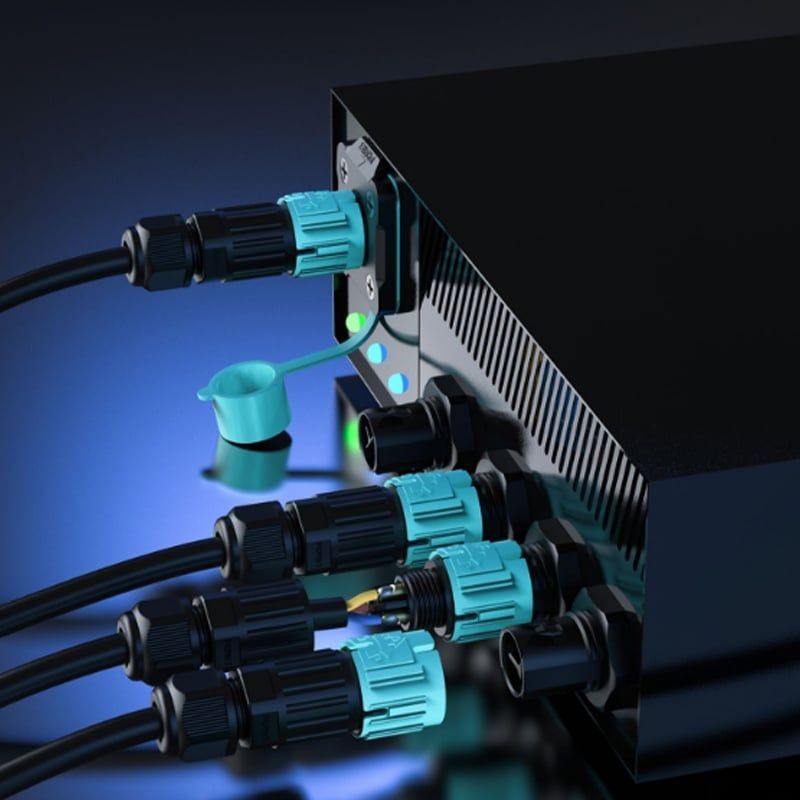 Đầu cút nối điện chống nước IP68 lắp panel hộp kỹ thuật 3,4,5 pin E-Weichat EW-M19-MP. Hàng Chính Hãng