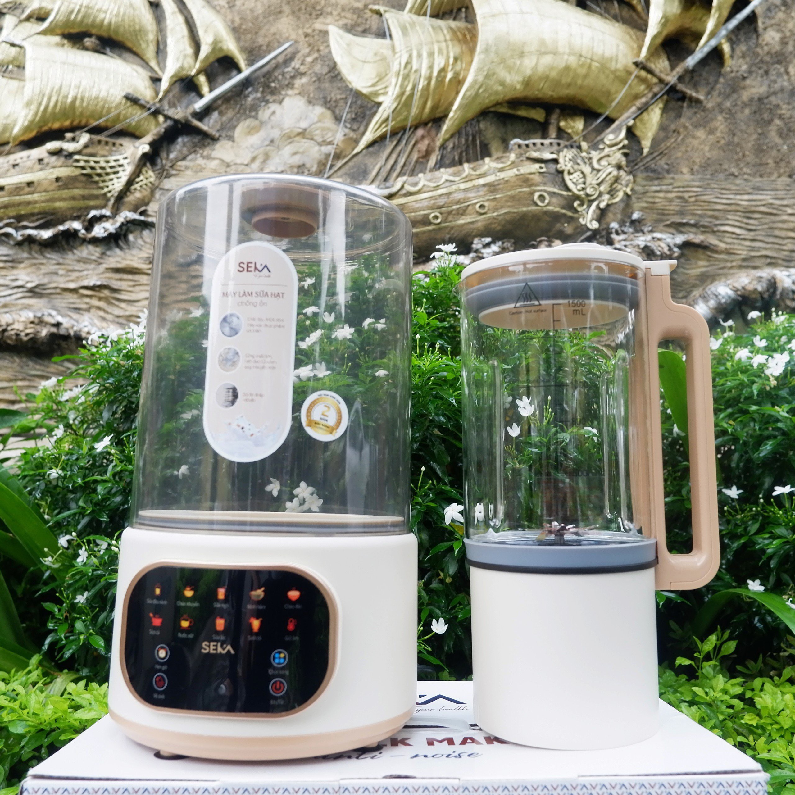 Máy Làm Sữa Hạt Cao Cấp SEKA E500 Chống Ồn, Chống Trào, Dung Tích 1.5L,10 Chức Năng - Hàng Chính Hãng