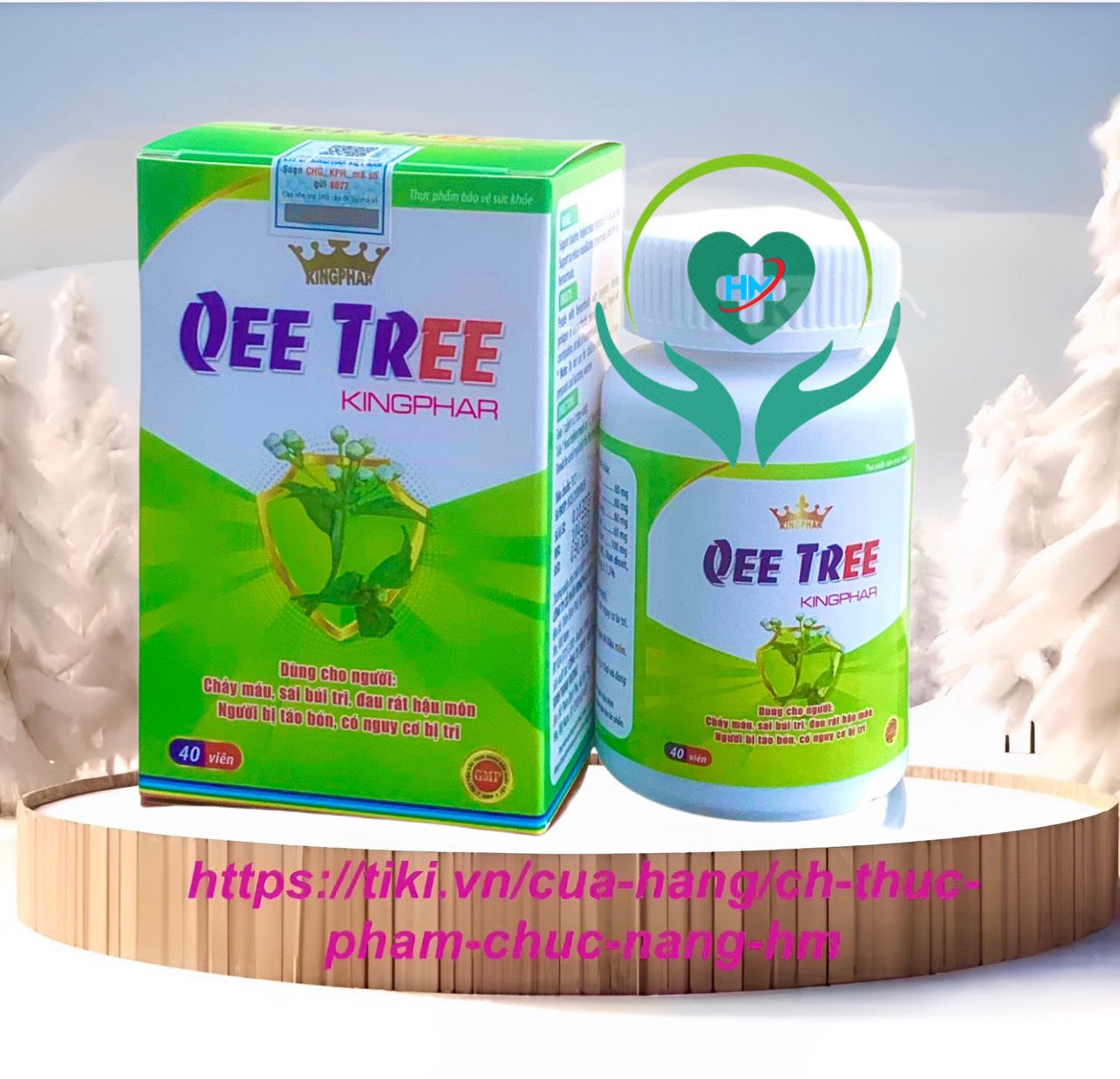 ￼QEE TREE Kingphar   - Hỗ trợ làm giảm triệu chứng bệnh trĩ: chảy máu, đau rát, ngứa rát, sa búi trĩ.