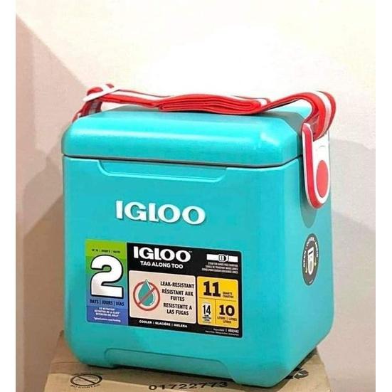 Hộp Giữ Lạnh Igloo, 10L, Thùng Giữ Lạnh 2 Lớp Giúp Bảo Quản Thực Phẩm, Đồ Uống,Tới 24h, Khóa An Toàn, Dây Đeo, Nhập Đức