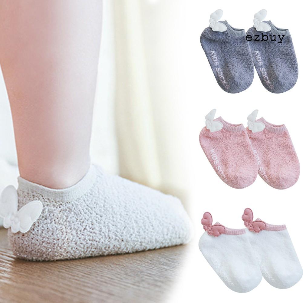 Tất Cotton Chống Trượt Hình Đôi Cánh Dễ Thương Cho Bé