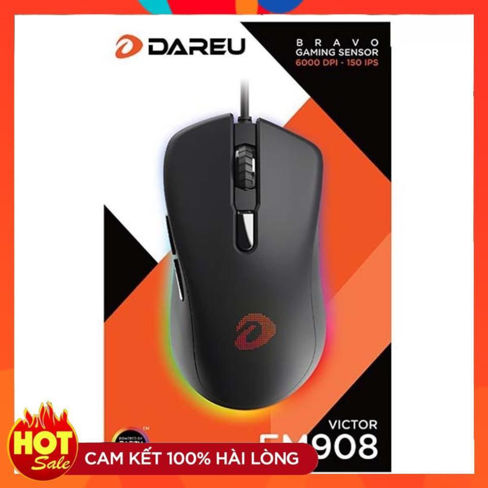 Chuột Gaming DAREU EM908 Black/Pink - Hãng Chính Hãng