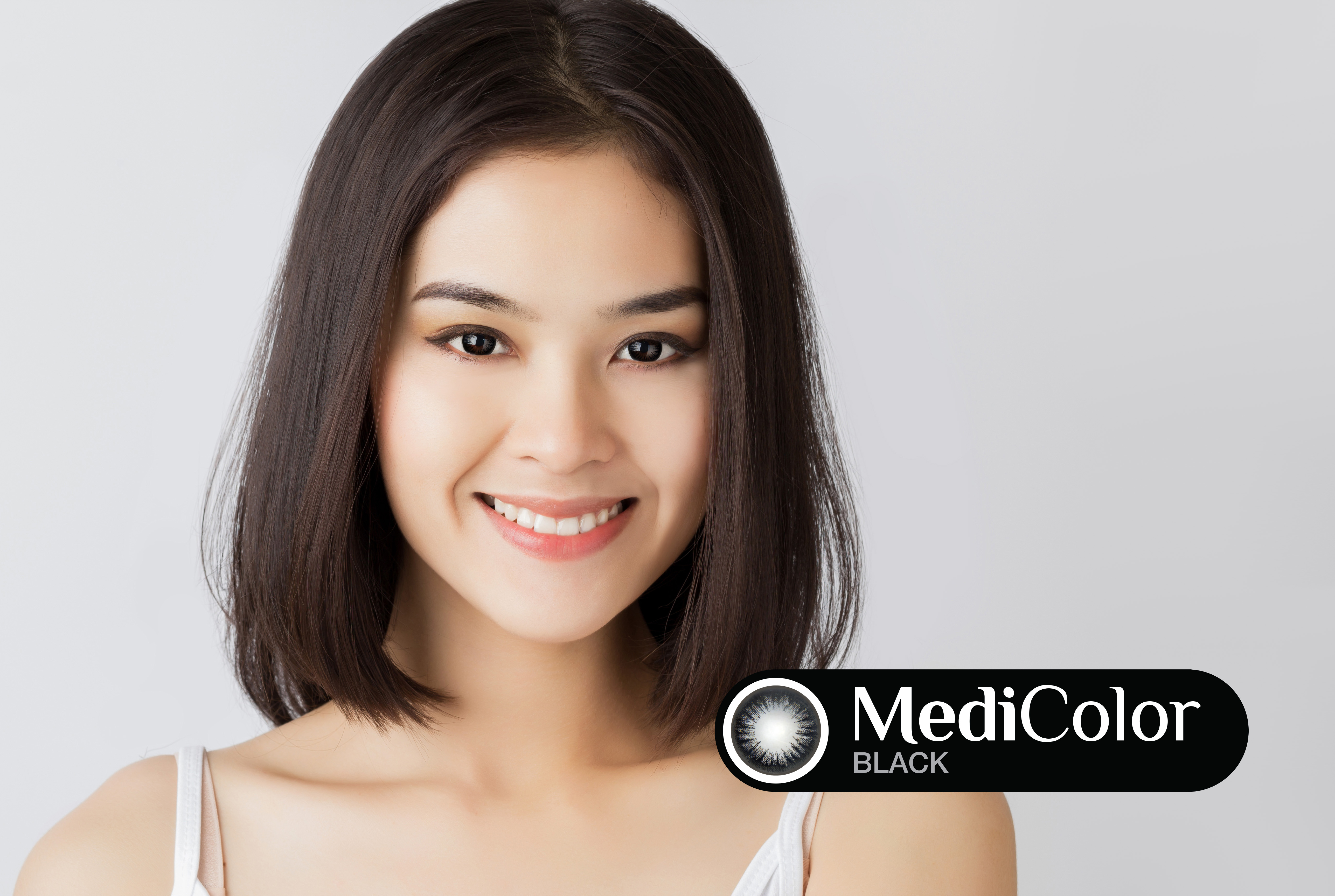 Kính Áp Tròng Australia Màu Đen Medicolor 3 Tháng – Lens Màu Đen