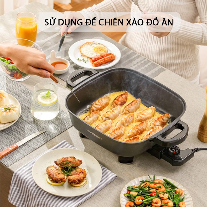 Nồi lẩu điện đa năng Liven DHG-558 dung tích 5.5 lít công suất 1650W Hàng Chính Hãng