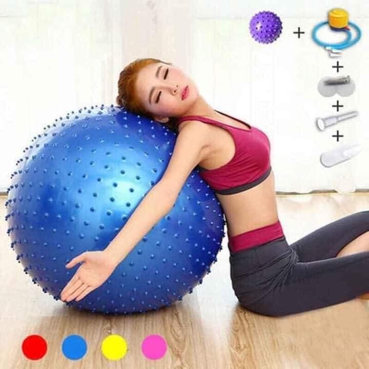 BÓNG GAI TẬP YOGA CAO SU ĐƯỜNG KÍNH 75CM - HÀNG ĐẸP