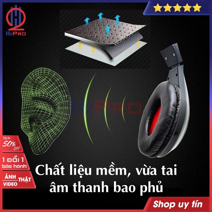 Tai Nghe Chụp Gaming, Tai Nghe Chụp Tai Có Dây JT-813 Chống Ồn, Bass Hay, Dây Dài 2.1M-Tặng Dây Gộp Micro-H2Pro Tech