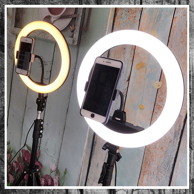 Bộ 1 cây đèn led hỗ trợ live stream bán hàng make up trang điểm
