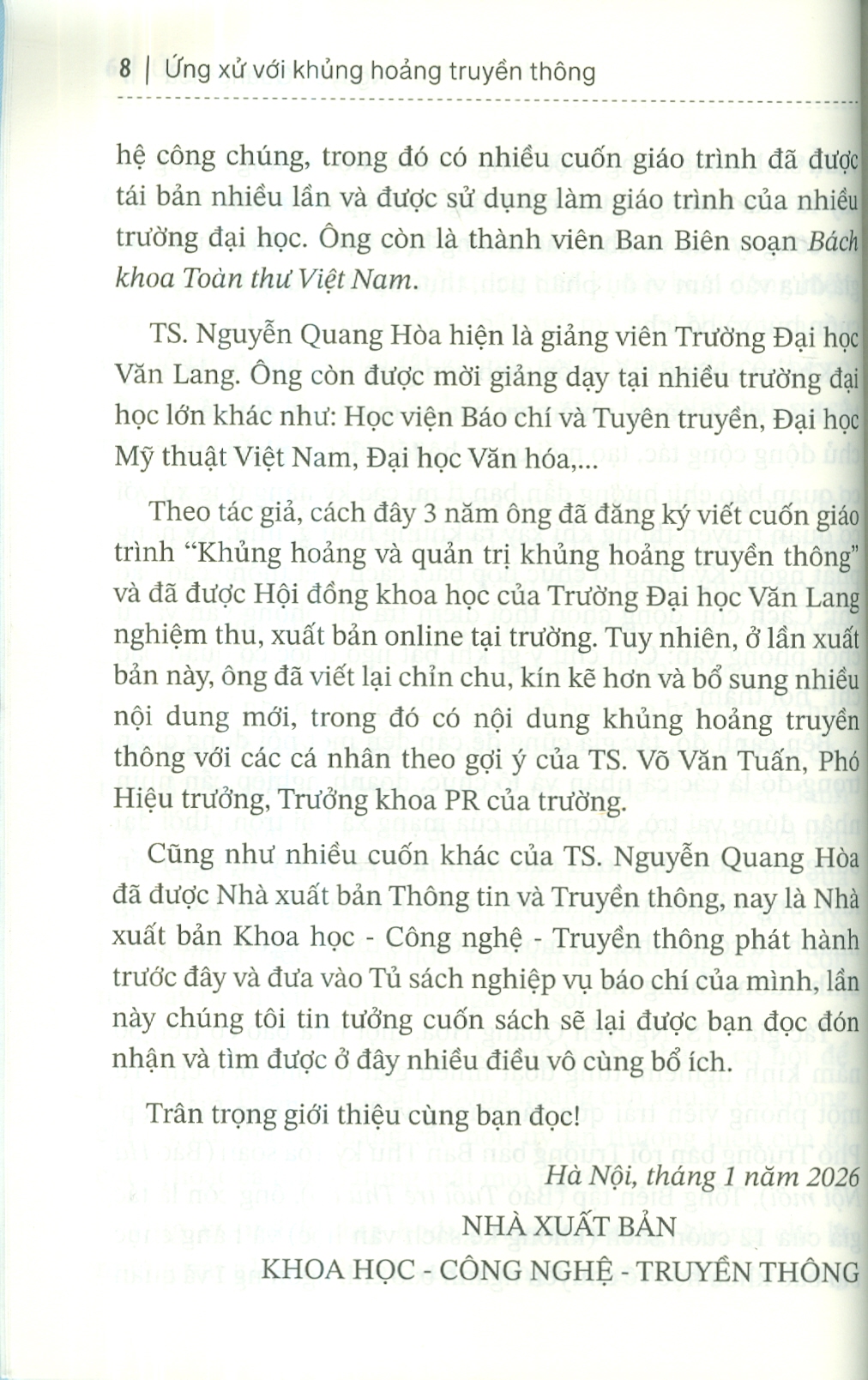 Ứng Xử Với Khủng Hoảng Truyền Thông