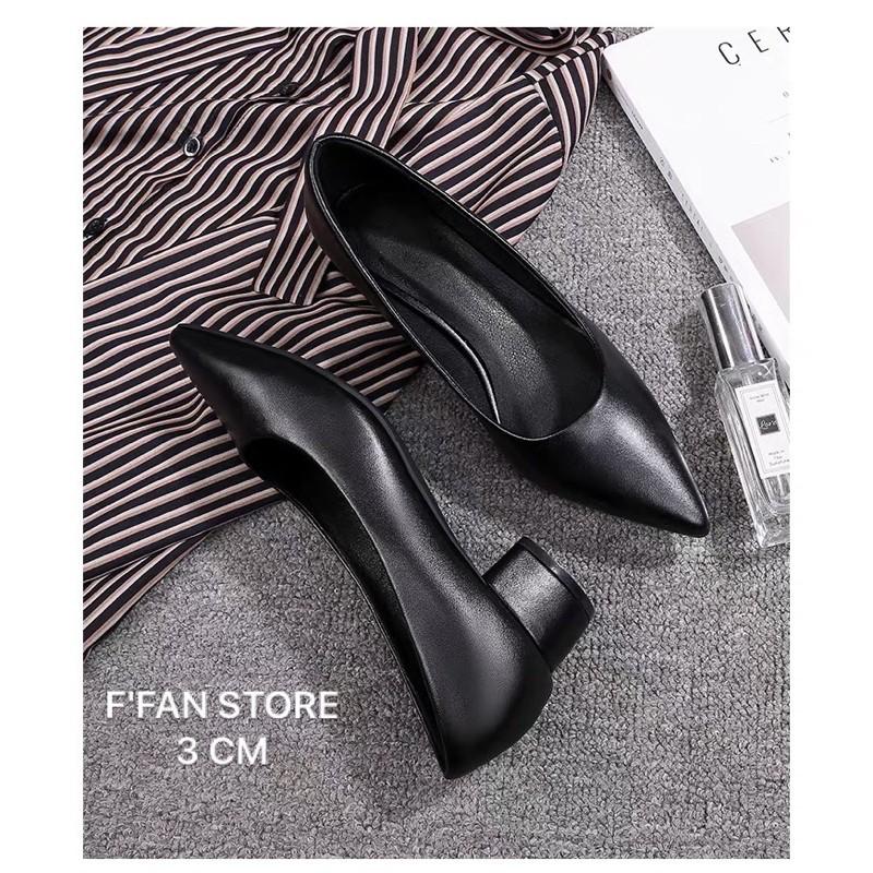 Giày Cao Gót Gót Vuông Cao Cấp Công Sở Văn Phòng Nữ FFAN STORE