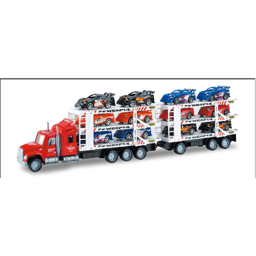 TOYSTAR - 666-200A Mô hình Xe tải chở 12 ô tô (KT 64x8x16.5cm)