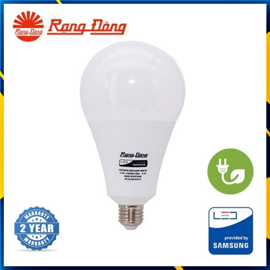 Bóng Đèn LED Bulb Tròn Rạng Đông 5W, Chip LED Sam Sung, Ánh Sáng Trắng Vàng - Hàng chính hãng