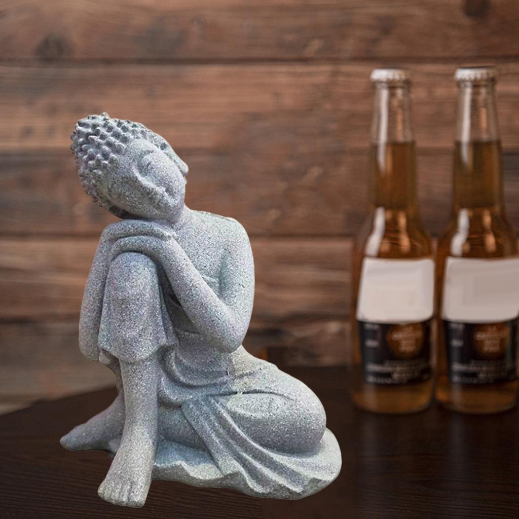 2pcs Buddha Statue Zen Figurine Home Docor Large Sleeping Buddha