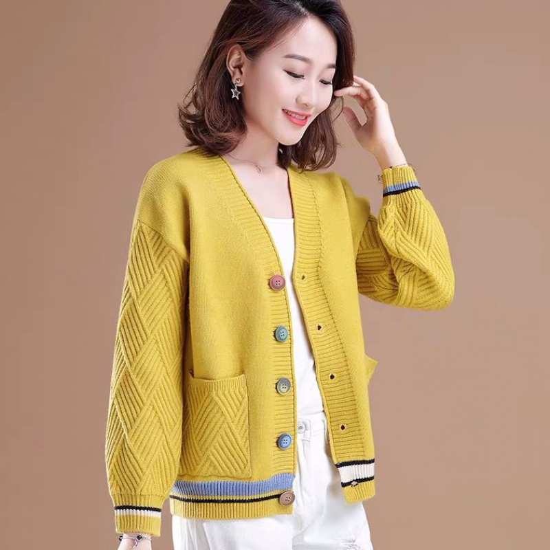 Áo khoác cardigan nữ áo khoác len form rộng đóng cúc HB03