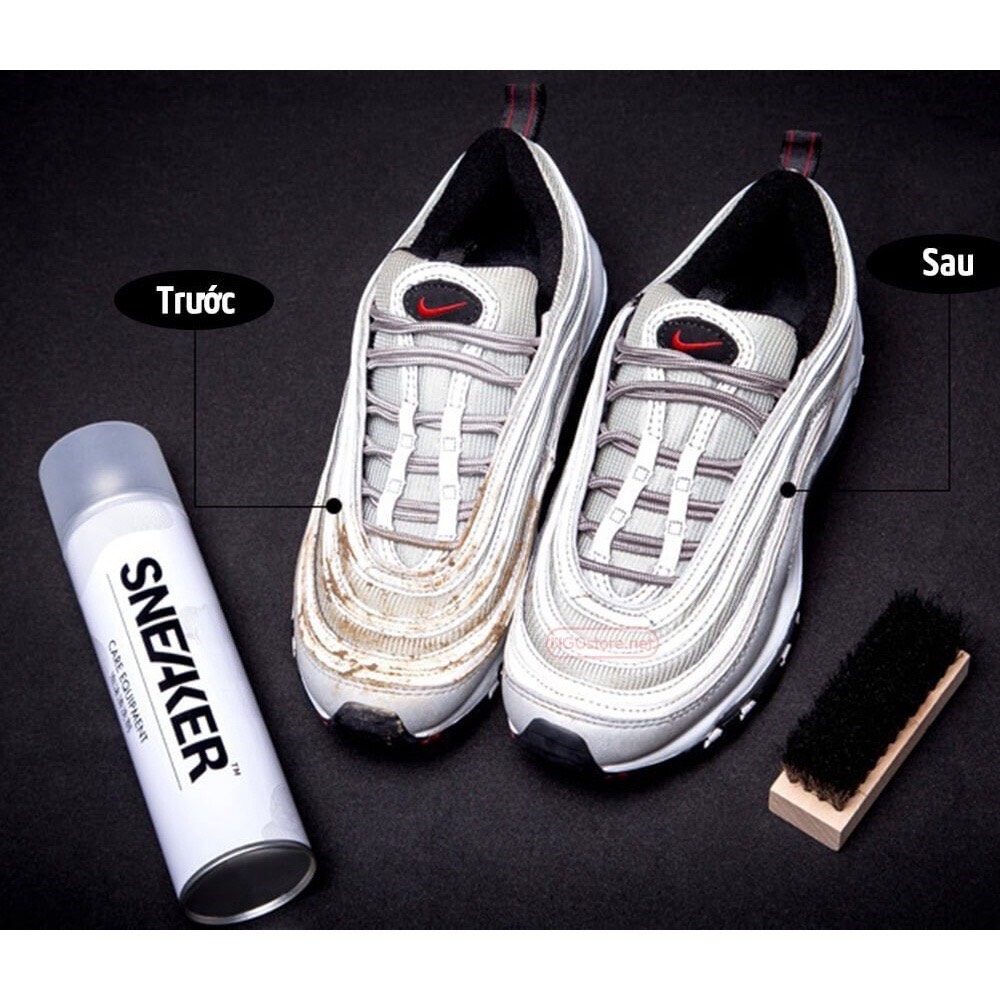 Dung Dịch Vệ Sinh Sneaker 300ml Chai Xịt Tạo Bọt Vệ Sinh Giày Cao Cấp Khử Mùi, Tẩy Trắng Giày Dép, Túi Xách Siêu Tốc