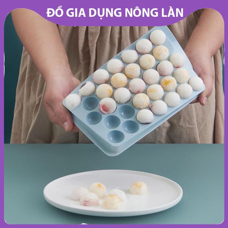 Khay nhựa làm đá bi tròn NL Shop, khuân làm đá tròn