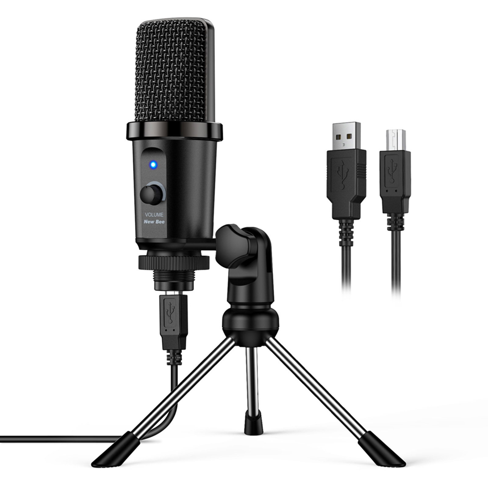 Micrô USB BEE MỚI cho Máy tính ghi âm có chân đế cho Phòng thu máy tính xách tay