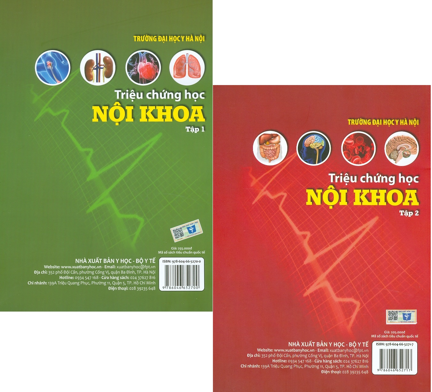 Combo 2 tập Triệu Chứng Học Nội Khoa (Tái bản lần thứ ba có sửa chữa và bổ sung) - Bản in năm 2021