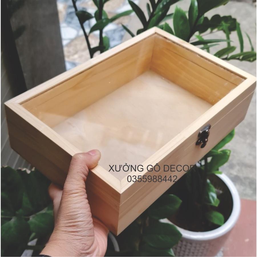 Hộp Gỗ Nắp Mika, Đựng Quà, Hoa Khô, Trang Sức, Bánh Kẹo... Xưởng Nhận Làm Theo Yêu Cầu- Woody Box