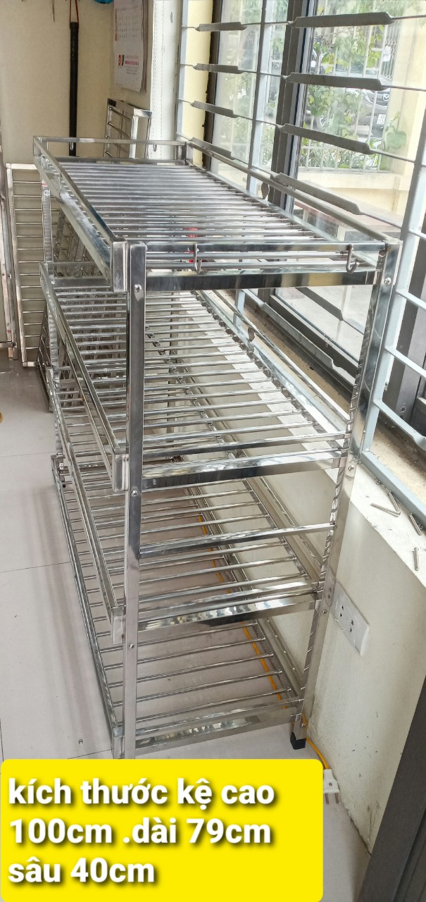 Kệ để đồ nhà bếp inox 4 tầng c 100 ,d 79 ,s40