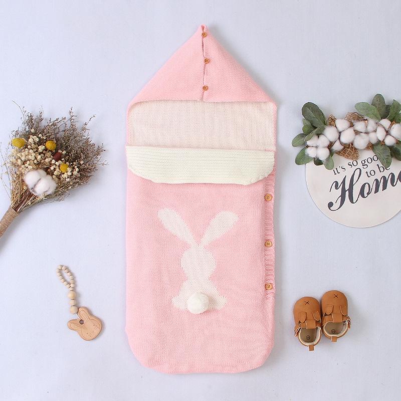 Túi Ngủ Cho Bé Gái Sơ Sinh Bao Da Bé Trai Dệt Kim Ngủ Bao Footmuff Cho Xe Đẩy Trẻ Em Sleepsack Sơ Sinh Đầm Đan Slaapzak