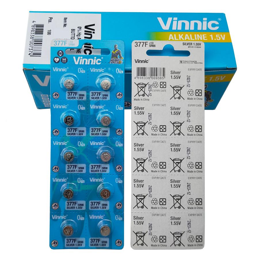 Pin đồng hồ oxit bạc Vinnic 377 / SR626SW / SR66 / 377F (Loại tốt - Giá theo số viên) - 1 Viên