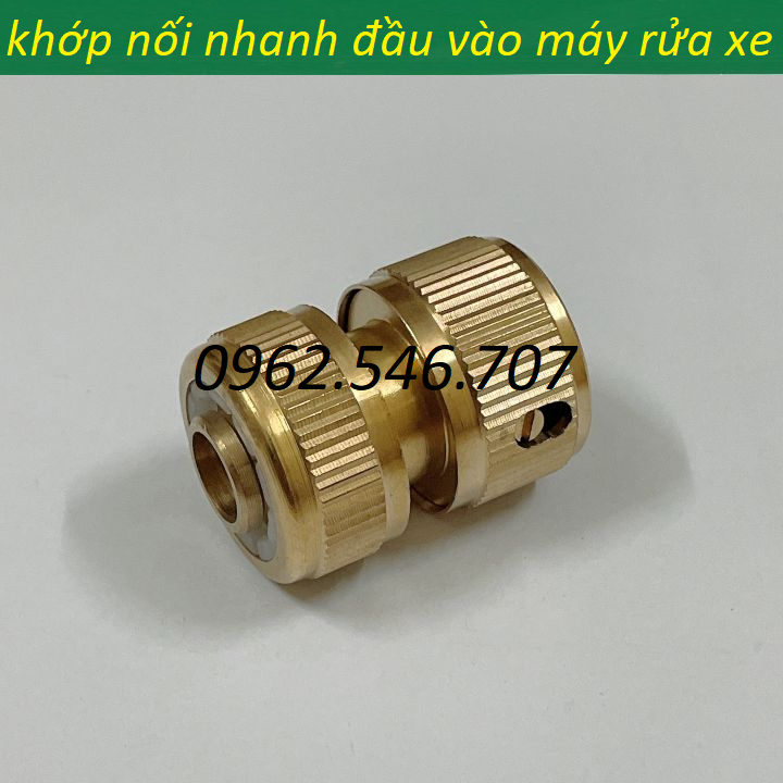 Đầu nối nhanh máy rửa xe bằng đồng thau, Khớp đồng nối nhanh dây cấp nước vào cho máy rửa mini