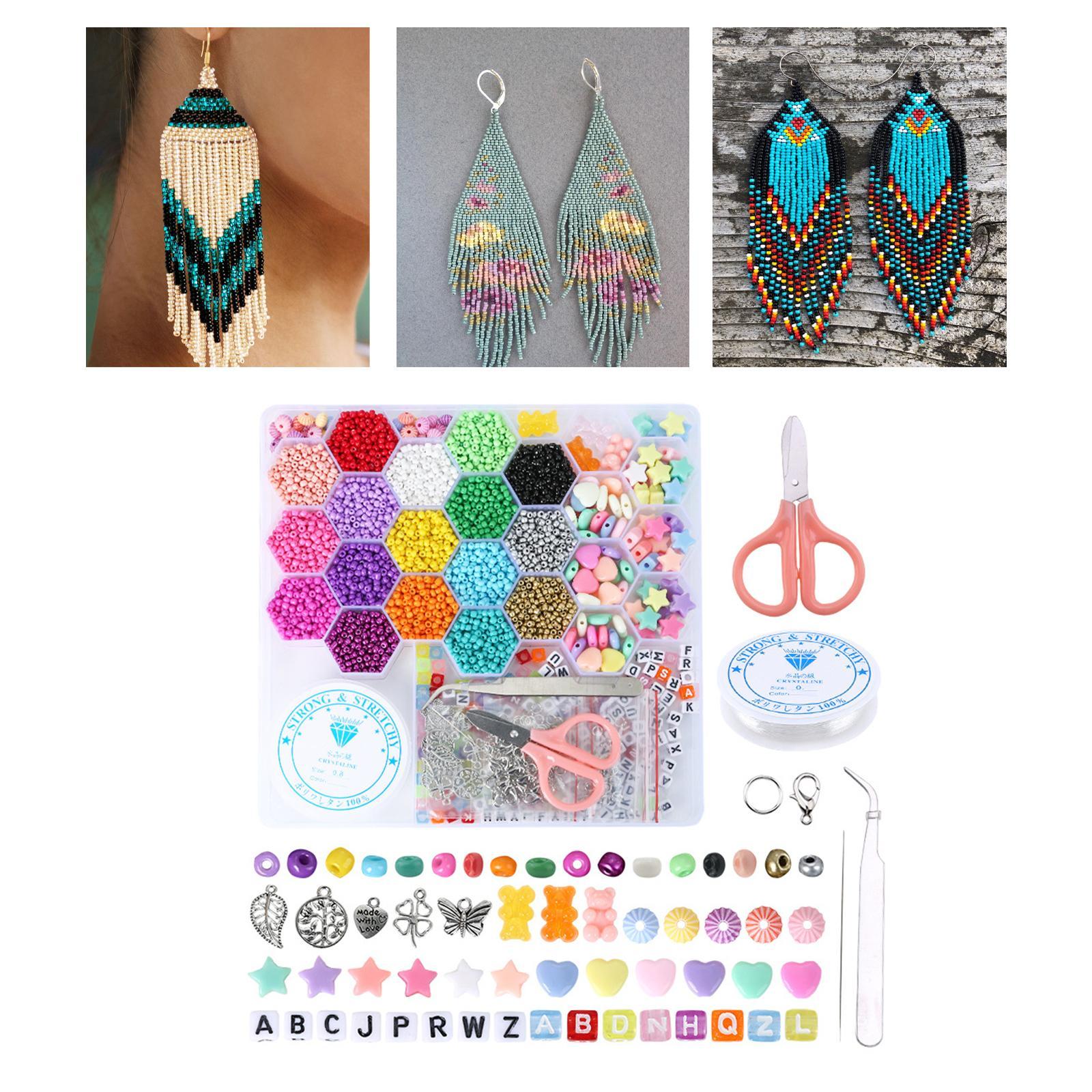 Glass Seed Beads Tweezer Letter Beads for Necklace Bracelet Jewelry Making
