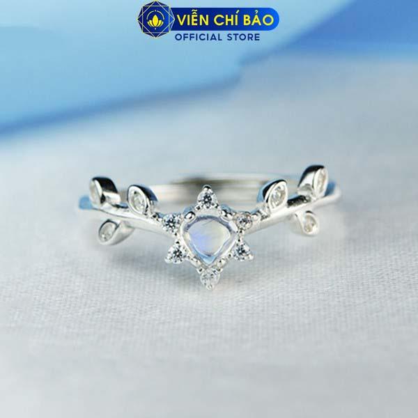 Nhẫn bạc nữ đá mặt trăng chất liệu bạc 925 thời trang phụ kiện trang sức nữ thương hiệu Viễn Chí Bảo N400719