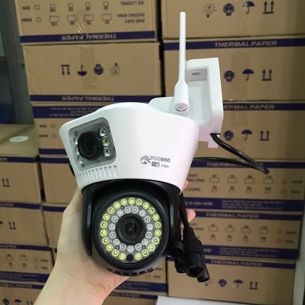 Camera WiFi Yoosee Q54D 4 Mắt xem được 3 khung hình cùng lúc 8.0Mpx Giám sát ngoài trời Chống nước - Hàng nhập khẩu