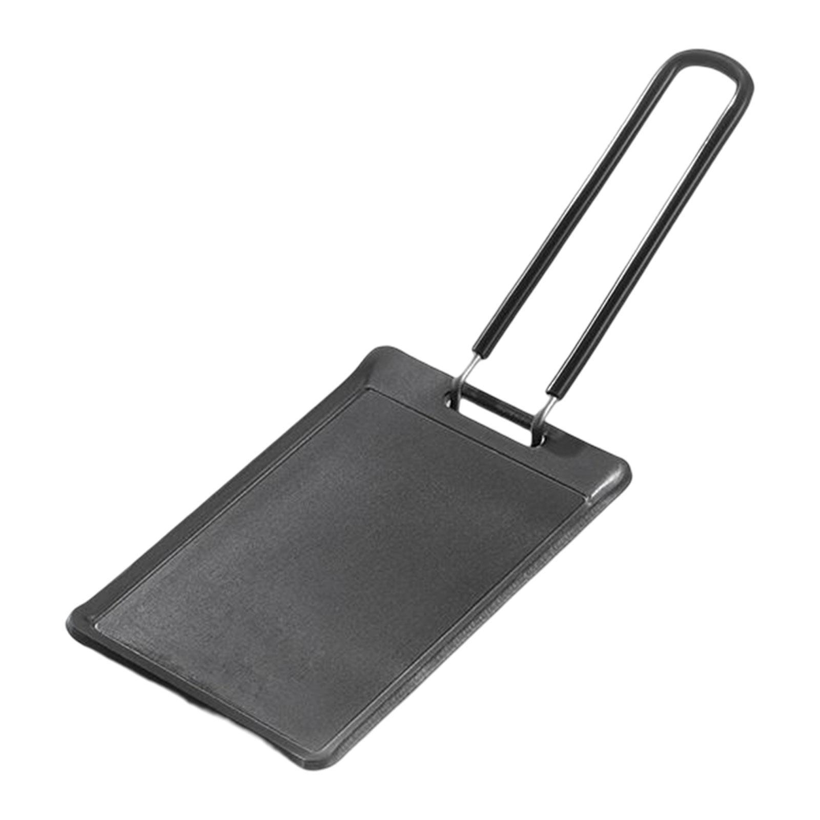 Grill Pan Barbecue Plate Griddle Pan with Handle Frying Pan Steak Pan for Picnic Cooking Outdoor Camping