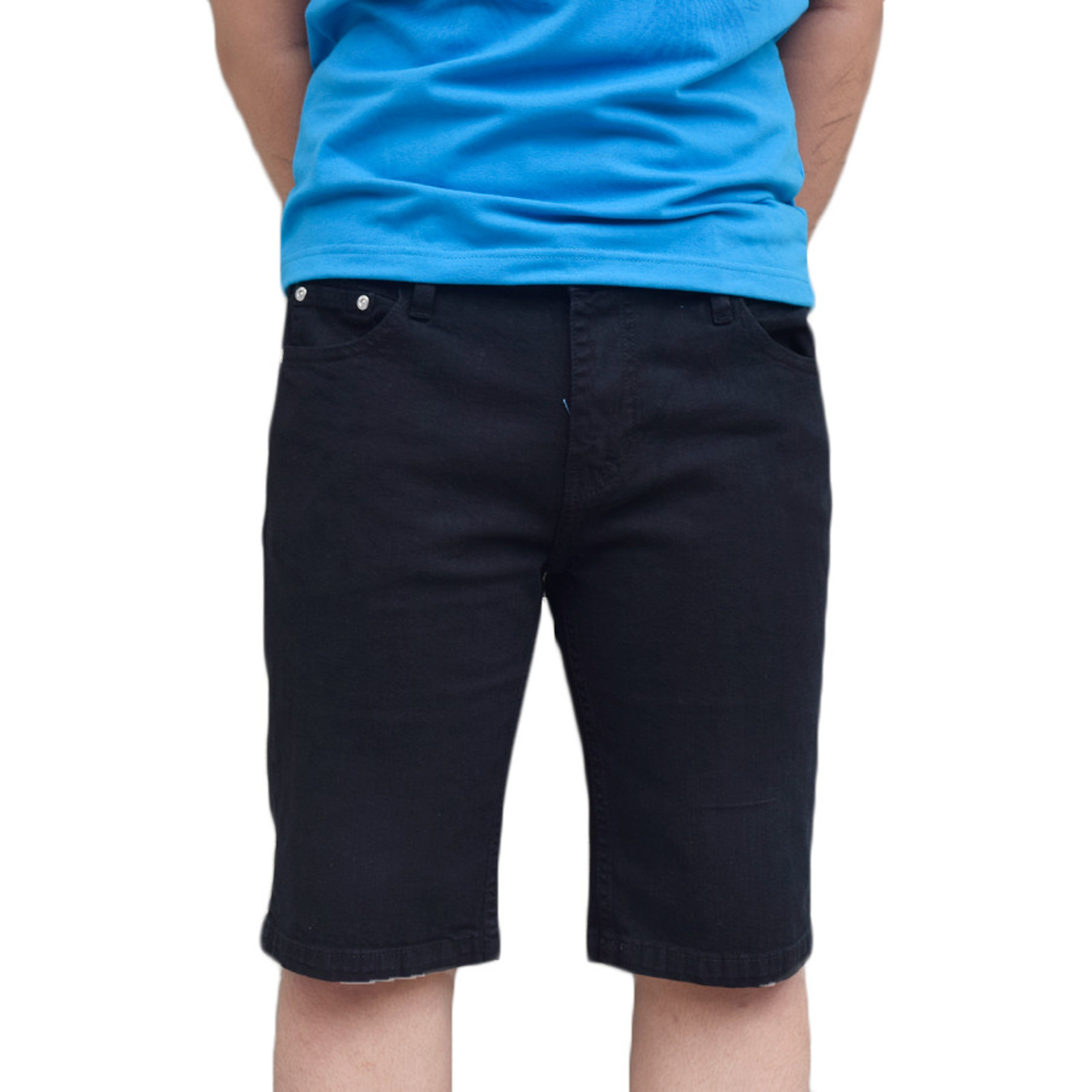 Quần short jean, quần ngắn nam màu đen NA71