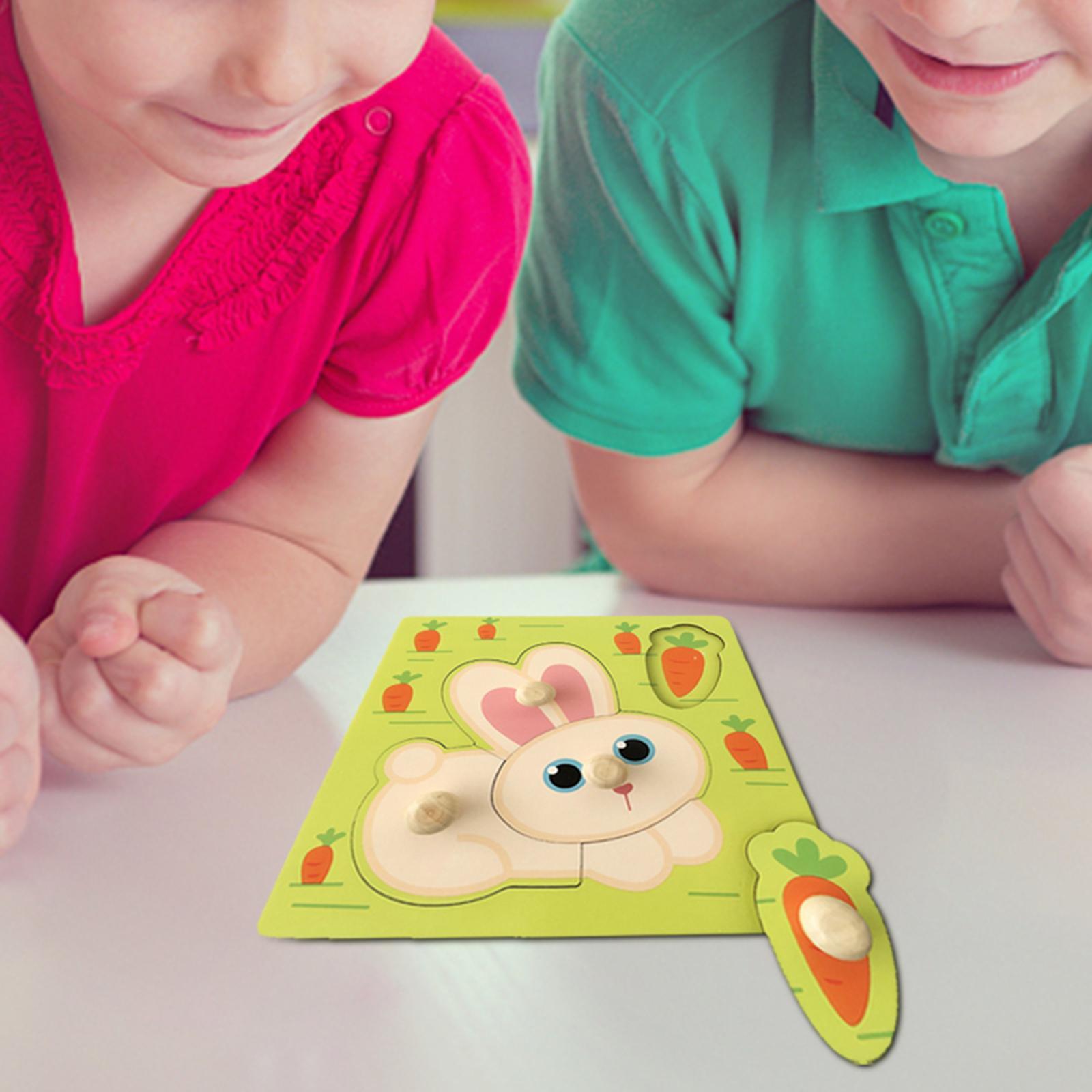 Cartoon Jigsaw Puzzles Shape Sorter Toy Educational Toy Peg Puzzle Board for party Favors